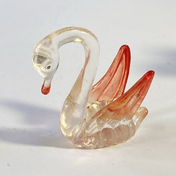 Vintage Hong Kong Lucite Animal Figurine Set of 4 – Cat, Dog, Swan, Elephant - Picture 8 of 15